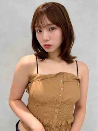 ミディアム カラー ヘアアレンジ 透明感カラー🪽🫧 noaのヘアスタイル