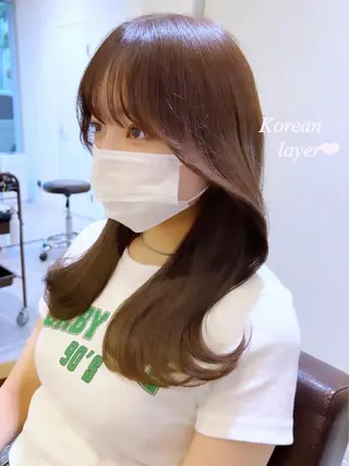 セミロング カラー 韓国ヘア×髪質改善 /yoshikaのヘアスタイル
