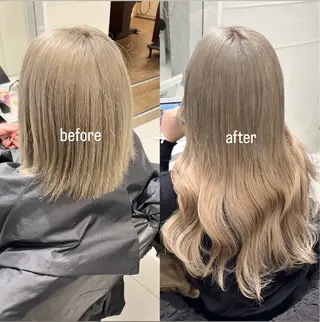 ロング りおな/エクステ /ミルクティーカラーのヘアスタイル