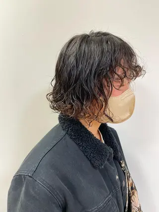 ミディアム パーマ 暖色レイヤー 🥀REIRIのヘアスタイル