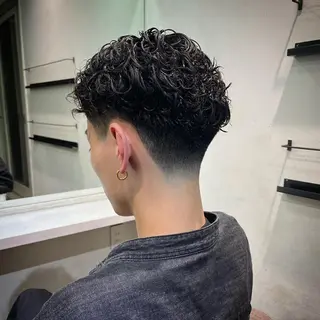 ショート パーマ メンズ アイブロウ 京都駅メンズカット/ パーマ/Keigoのヘアスタイル