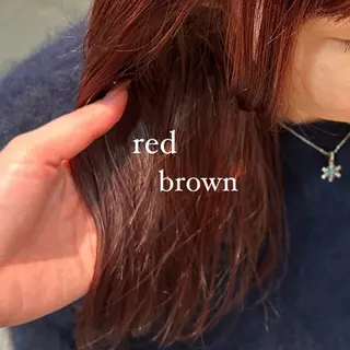 セミロング カラー オリーブ/ 透明感カラー/れいあのヘアスタイル