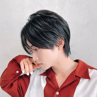 ミディアム カラー パーマ ヘアアレンジ メンズ くびれヘア/艶カラー /美髪矯正🌼喜美花のヘアスタイル