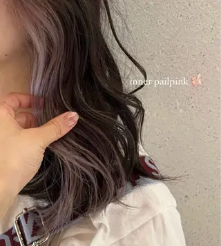 セミロング カラー ブリーチなしカラー /ベージュカラーのヘアスタイル