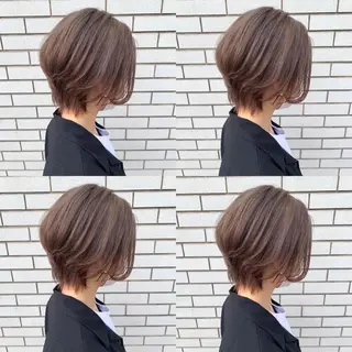 ショート カラー 赤み消しカラー /透明感カラー 上長のヘアスタイル