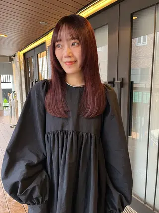 ミディアム カラー 暖色/パーマ 🌼クニトウメイのヘアスタイル