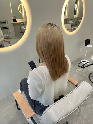 ミディアム カラー uni/haruhi ☀️透明感カラーのヘアスタイル