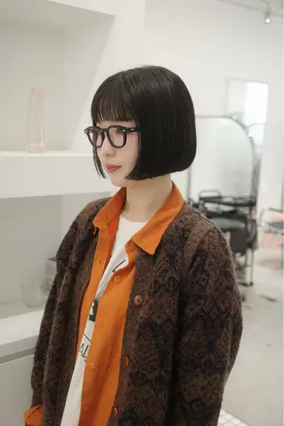 ショート カラー 🌱ぱつっと/ボブ 🌱のヘアスタイル