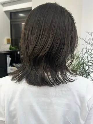 ミディアム カラー レイヤーボブ/ 艶カラー/サナ🌼のヘアスタイル