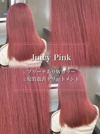 セミロング カラー ヘアアレンジ ダメージレスカラー 🩵HIYO🩵のヘアスタイル