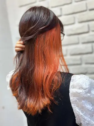 セミロング カラー メンズパーマ 本多のヘアスタイル