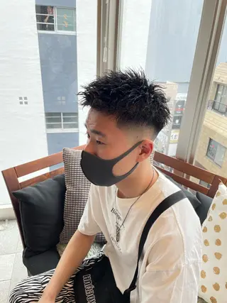 ショート カラー パーマ メンズ 【men's Lapis横浜】海人のヘアスタイル