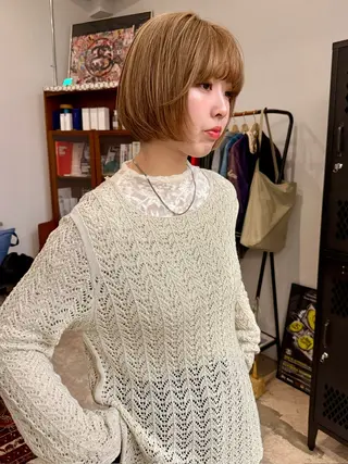 ミディアム カラー yearn所属・naho✂︎bob/ layerのヘアスタイル