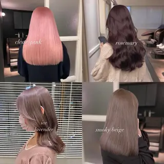 セミロング カラー 柔らかbeige モトキのヘアスタイル