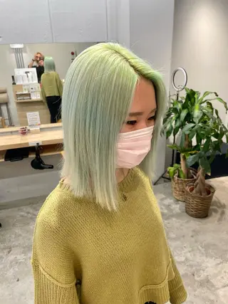 ミディアム SAEKI【ior 】北千住店ブリーチのヘアスタイル