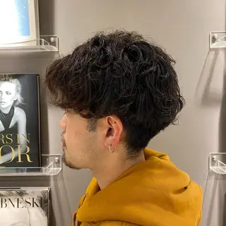 ショート パーマ メンズ 橋本 琉磨のヘアスタイル