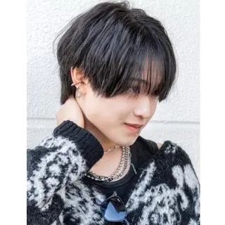 ミディアム メンズ 🖤kana/艶髪/ 韓国風カラー🖤のヘアスタイル