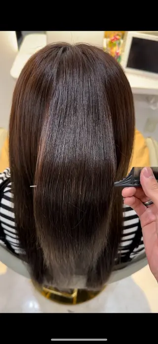 ロング RIKI/ 曲がる縮毛矯正のヘアスタイル