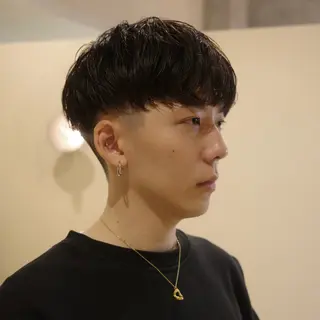 メンズ 韓国ヘア/髪質改善/ レイヤー/ブラウンのヘアスタイル