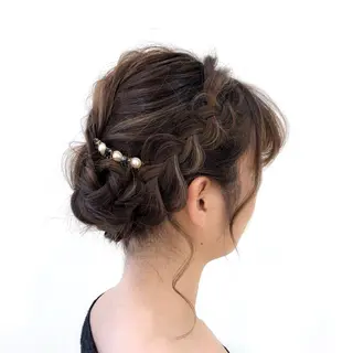 セミロング ヘアアレンジ これた🧸ヘアメ職人 ♡髪質改善♡カラーのヘアスタイル