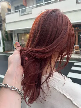 ミディアム カラー mei｜顔まわり ×透明感カラーのヘアスタイル