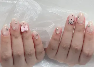 ネイル candy nail 韓国風ワンホンネイルのネイルデザイン