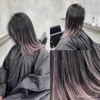 セミロング カラー 黒崎 懸のヘアスタイル