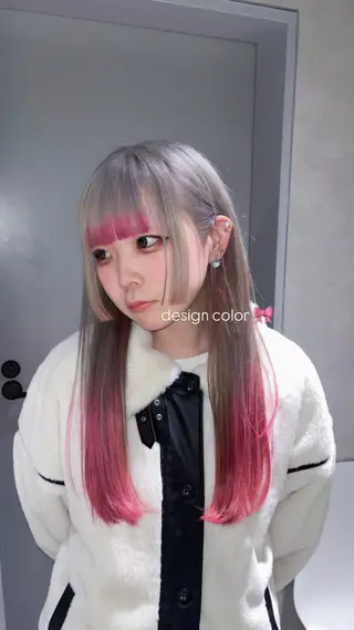 ロング kiitos西梅田所属・モカ／ カラーモデル募集中のヘアスタイル