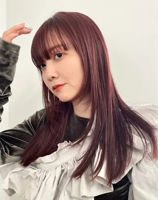 ロング カラー 原 菜帆のヘアスタイル