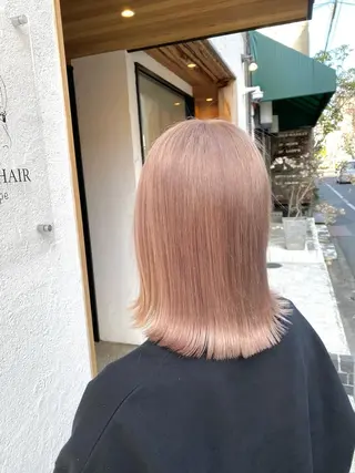 カラー ブリーチカラー よねだまことのヘアスタイル