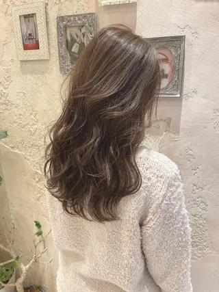 セミロング カラー レイヤーカット/ 顔周り 五島巨幹のヘアスタイル