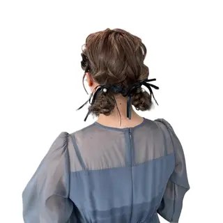 ミディアム SALOWIN： KASUMIのヘアスタイル