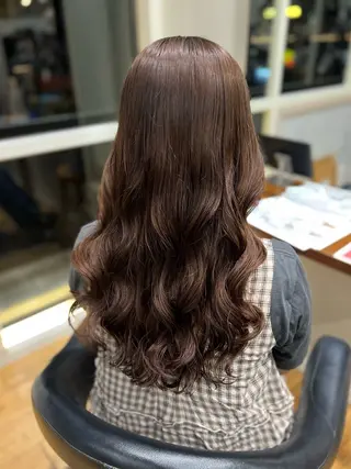 ロング ワンホンパーマ/ 菜月のヘアスタイル