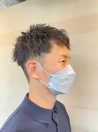ショート パーマ メンズ Men's hair salon First 中百舌鳥店所属・First なかもず 店 YUKIのヘアスタイル