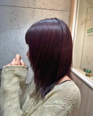 ミディアム カラー unsarto poi所属・柳澤きょうこ/ボブ 髪質改善/ヘアセットのヘアスタイル