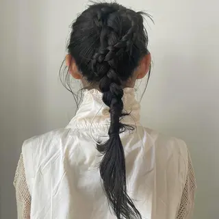 ロング カラー ヘアアレンジ December渋谷所属・無料カットモデル募集 / 涼 乃のヘアスタイル