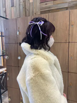 カラー ヘアアレンジ なな/シェービング /カラー/アレンジのヘアスタイル