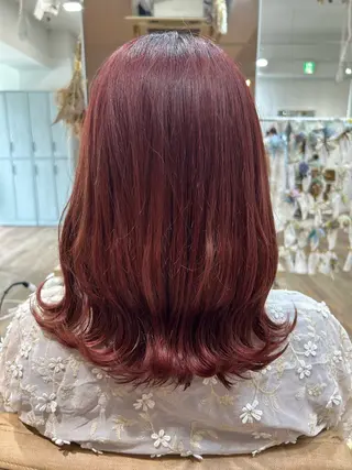 ミディアム カラー ブラウンカラー tomokaのヘアスタイル