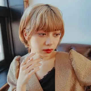 ミディアム カラー ハイトーン/ボブ/ ハイライト🌱ᩚ涼介のヘアスタイル