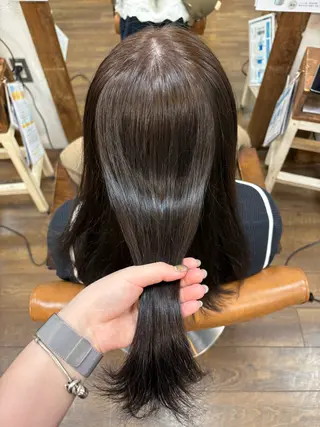 セミロング カラー chacha blanc元山のヘアスタイル