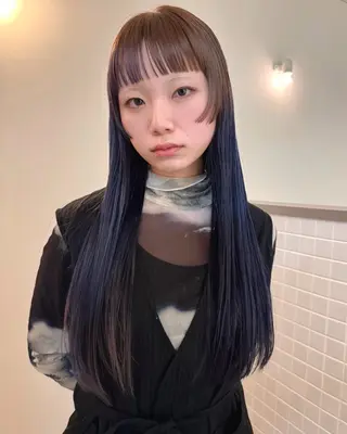 セミロング カラー ブリーチ/似合わせ Kaito🦕/栄のヘアスタイル