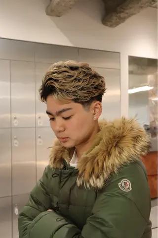 ショート パーマ メンズ メンズ特化   西野 晴紀のヘアスタイル