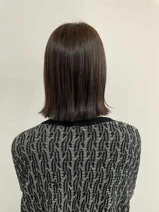 セミロング カラー 🤍似合わせパーマ 奥田沙耶🫧のヘアスタイル