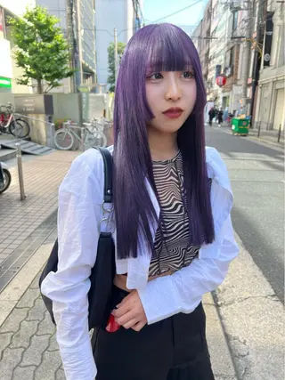 ロング ハイトーンカラー🍑 心斎橋のヘアスタイル