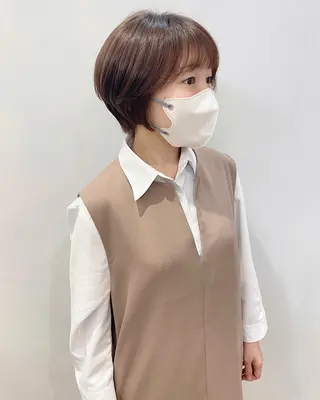 ショート 石山 /切りっぱなしボブのヘアスタイル