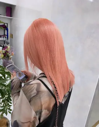 セミロング カラー ヘアアレンジ 𝐠𝐢𝐫𝐥𝐲 𝐦𝐨𝐝𝐞🖤のヘアスタイル