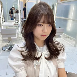 セミロング 顔周り/透明感カラー /韓国ヘア/TAKUのヘアスタイル