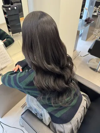 ロング カラー エクステ×ベージュ 韓国ヘア/KENTAのヘアスタイル