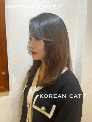 ロング 本場の韓国ヘア 🇰🇷チ・ヨンジュのヘアスタイル