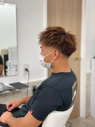 ショート カラー メンズ 白髪ぼかしハイライト 白髪ぼかしカラー中澤のヘアスタイル